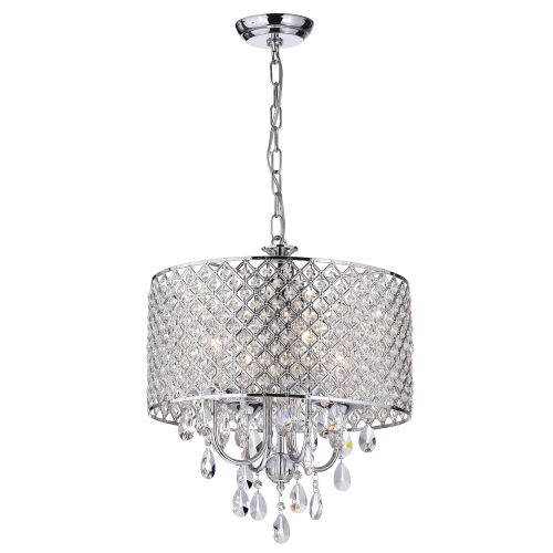  EDVIVI EPG801CH 4 Light Crystal Chandelier Ceiling Fixture