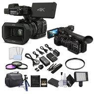 EDigitalUSA Panasonic HC-X1000 4K DCIUltra HDFull HD Camcorder + Case + 64GB Memory Card + Lens Filter Kit + Tripod + Led Light + Studio Bundle