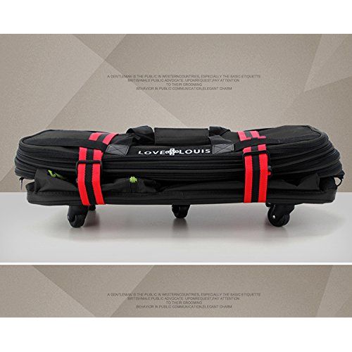  EEEE AILOUIS ailouis 36 Inch Expandable Extra Large Wheeled Travel Duffel Luggage Bag (Black A)