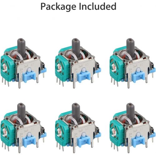  EEEKit 3D 6-Pack Replacement Analog Stick Joystick for PS4 Dualshock 4 Xbox One Controller Xbox Elite Wireless Controller