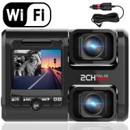 EEEkit 4inch HD 1080P 170 Degree 3 Lens Car DVR Dash Cam Video G-sensor Recorder Rearview Camera