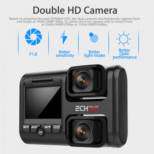  EEEkit 4inch HD 1080P 170 Degree 3 Lens Car DVR Dash Cam Video G-sensor Recorder Rearview Camera