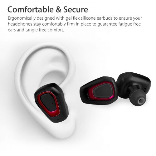  EEEkit Bluetooth 4.2 Bass True Wireless Headphones, Sports Wireless Earbuds Earphones, Built-in Microphone for iPhone, Samsung, Android Phone