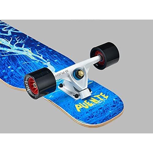  EEGUAI Longboard Skateboard, 42 Inch Complete Longboard Skateboard for Adults Beginners Girls Boys Teens-Longboard Skateboards for Carving,Free-Style and Downhill (Color : D)
