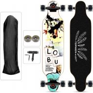 EEGUAI Longboard Skateboard, 9 Layer Maple Complete Longboard Cruiser for Cruising, Carving, Free-Style and Downhill (Color : B)