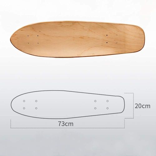  EEGUAI Skateboards for Beginners, 28.5 Inch Complete Skateboard for Kids Teens Adults, 7 Layer Maple Double Kick Deck Concave Trick Skateboard (Color : D)