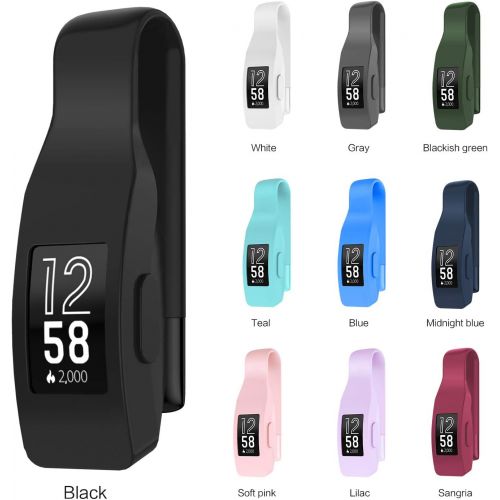  [아마존베스트]EEweca 2-Pack Clip for Fitbit Inspire or Inspire HR Holder Accessory, Black+Midnight Blue