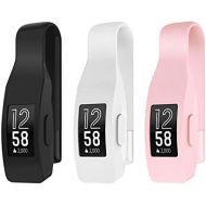 [아마존베스트]EEweca 3-Pack Clip for Fitbit Inspire or Inspire HR Holder Accessory, Black + White + Soft Pink