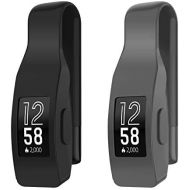 [아마존베스트]EEweca 2-Pack Clip for Fitbit Inspire or Inspire HR Holder Accessory, Black+Gray