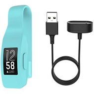 [아마존베스트]EEweca Clip Holder for Fitbit Inspire or Inspire HR with 3.3 ft Charging Cable, Teal