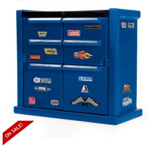  EFD Plastic Dresser For Kids Bedroom Storage Organizer Chest Blue Color With Shelves & e Book By Easy&FunDeals