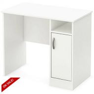 EFD Kids Desk White With Storage Wooden Student Office Table 2 Shelves With Door And 1 Open Shelf For Storage And eBook By Easy&FunDeals