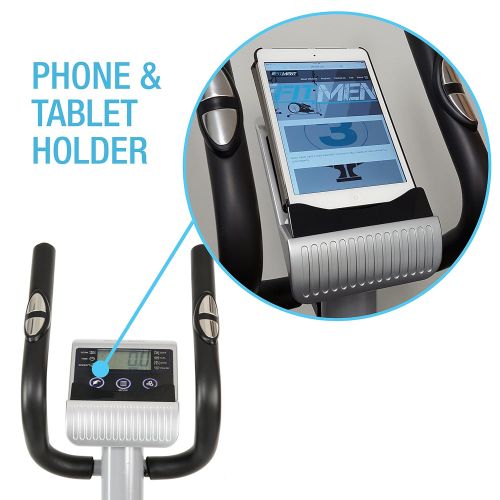  EFITMENT Compact Magnetic Elliptical Machine Trainer with LCD Monitor and Pulse Rate Grips - E005