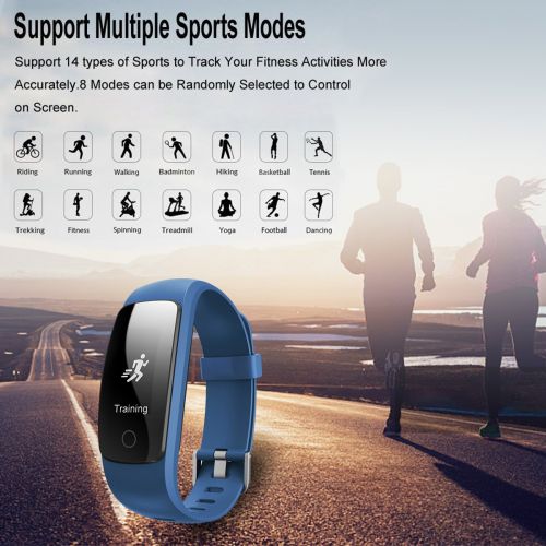  EFOSHM Fitness Armband Wasserdicht Sport Tracker Uhr mit Herzfrequenz