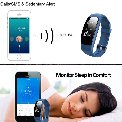  EFOSHM Fitness Tracker; Smart Watch Wasserdicht IP67Touch Bildschirm Activity Tracker mit Herzfrequenz Monitor Kalorien Zahler Schrittzahler Smart Armband Android & iOS Smartphone