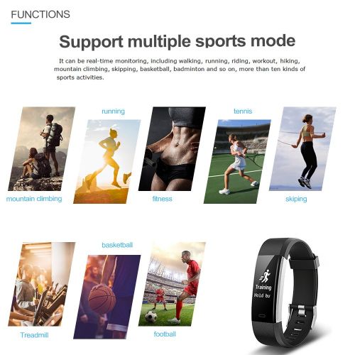  EFOSHM Fitness Armband Wasserdicht Schrittzahler Fitness Tracker mit Pulsmesser Sport Uhr Pulsuhren Health Watch fur Android IOS Handy