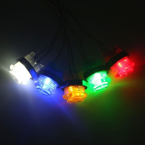  EG STARTS 5X 30mm Arcade LED Lights Push Button Built-in Switch 5V Illuminated Buttons for Arcade Machine Games DIY Kit Parts Jamma Mame Raspberry Pi 1 2 3 ( Each Color of 1 Piece