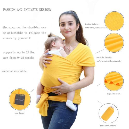  EGMAO BABY Baby Wrap Carrier Sling,All-in-1 Stretchy Breastfeeding Cover,Cotton Newborn...