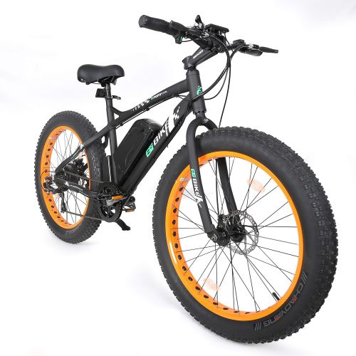  EGO BIKE 26 New Fat Tire Electric Bike Beach Snow Bicycle ebike 500W Black/Orange 2016 electric moped