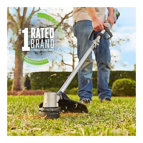  EGO Power+ ST1502SA 15-Inch 56-Volt Cordless String Trimmer with Rapid Reload and Split Shaft 2.5Ah Battery and Charger Included, Black