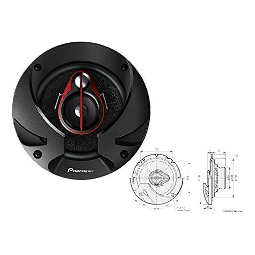  EHO Pioneer Speaker TSR1750s 500 Watt 165 mm 3 Way Coaxial for Mercedes SLK Class (R170) 1996 2004 Installation Location: Front Doors