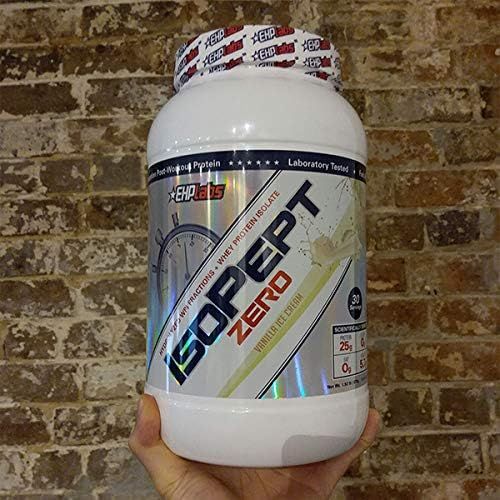  EHPlabs IsoPept Zero Vanilla Ice Cream (2lbs) Hydrolized WPI Fractions + Whey Protein Isolate, 25g of Protein Per Serving, 0 Sugar, 0 Fat, 5.7g of BCAAs - 30 Servings