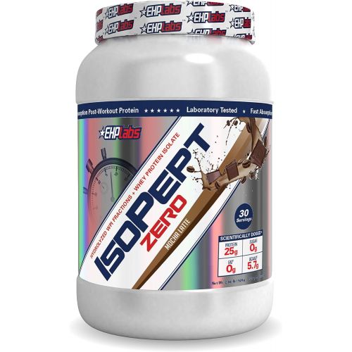  EHPlabs IsoPept Zero Chocolate Decadence (2lbs) Hydrolized WPI Fractions + Whey Protein Isolate, 25g of Protein Per Serving, 0 Sugar, 0 Fat, 5.7g of BCAAs - 30 Servings