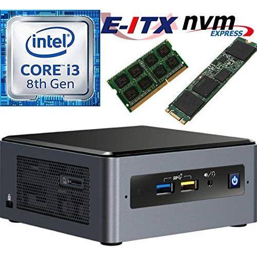  Intel NUC8I3BEH 8th Gen Core i3 System, 4GB DDR4, 120GB M.2 PCIe NVMe SSD, NO OS, Pre-Assembled Tested E-ITX