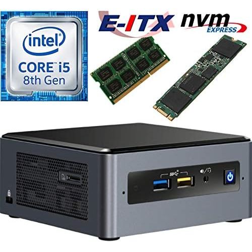  Intel NUC8I5BEH 8th Gen Core i5 System, 8GB Dual Channel DDR4, 240GB M.2 PCIe NVMe SSD, NO OS, Pre-Assembled Tested E-ITX