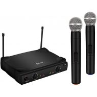 [아마존 핫딜] UHF Wireless Microphone System, EIVOTOR Dual Channel Handheld Wireless Microphone with Professional Karaoke Receiver and 2 Handheld Dynamic Mics Set, for Home Party, KTV, Meeting,
