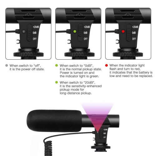  [아마존 핫딜]  [아마존핫딜](Aktualisierte Version) EIVOTOR Video Mikrofon Stereo Richtrohrmikrofon Camcorder Mikrofone Kamera Mikrofon Video Mic Interview Mikrofon fuer DSLR Nikon Canon DV Camcorder Kamera mi