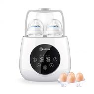 EIVOTOR 6 in 1 Flaschenwarmer Baby Bottle Warmer Babykostwarmer Doppelt Dampfsterilisator Flaschen Sterilisator Milchwarmer mit Timer, Warmhaltefunktion, Auftauen fuer Babyflaschen