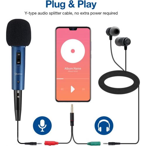  [아마존베스트]EIVOTOR Condenser Microphone, 3.5mm PC Microphone Plug & Play Recording Microphone with Anti Slip Mic Stand Dual-Layer Pop Filter Computer Microphone for Gaming Podcasting Live Str