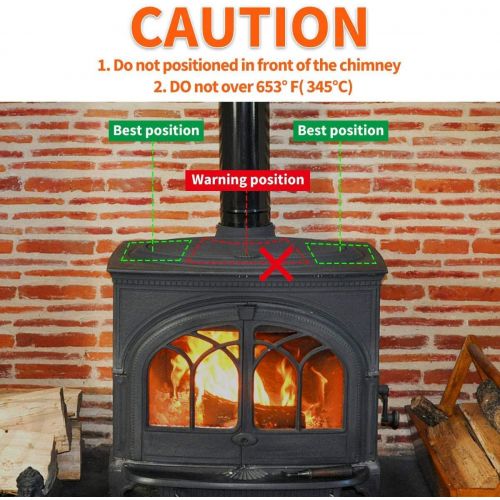  Heat Powered Stove Fan , EIVOTOR 4 Blade Auto sensing Fireplace Fan for Wood/Log Burner/Fireplace,Eco Friendly and Efficient wood Stove Fan