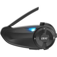 EJEAS Motorcycle Bluetooth Intercom with FM Radio, Q7 5.0 Bluetooth Motorcycle Helmet Bluetooth Headset Communication with Noise Cancellation Up to 7 Riders with Noise Cancellation, FM, Waterproof