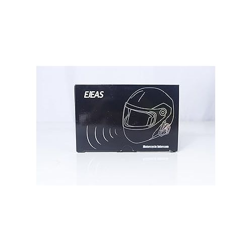  EJEAS Motorcycle Bluetooth Intercom with FM Radio, Q7 5.0 Bluetooth Motorcycle Helmet Bluetooth Headset Communication with Noise Cancellation Up to 7 Riders with Noise Cancellation, FM, Waterproof