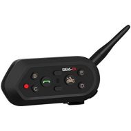 EJEAS E6 Bluetooth Motorcycle Helmet Intercom Headset 1200M Motorbike Interphone Headphone 6 Riders System for Riding(1pcs)