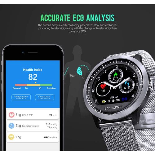  EJOLG IP67 Waterproof Fitness Trackers Smart Watch,with Heart Monitor and Blood Pressure Step Counter Pedometer,etc,Support Multiple National Languages Mens Womens Unisex