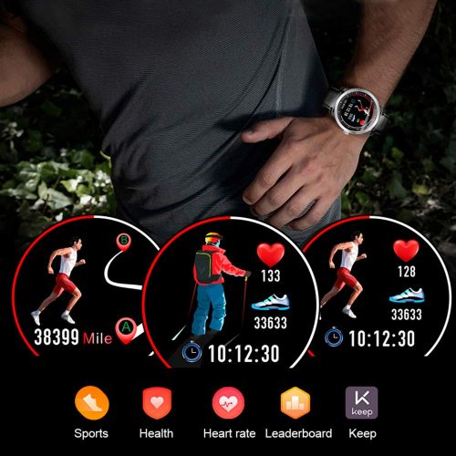  EJOLG IP67 Waterproof Fitness Trackers Smart Watch,with Heart Monitor and Blood Pressure Step Counter Pedometer,etc,Support Multiple National Languages Mens Womens Unisex