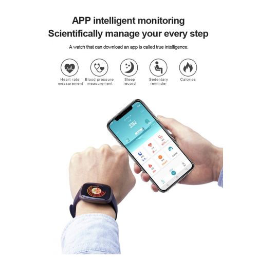  EJOLG IP67 Waterproof Fitness Trackers Smart Watch,with Heart Rate Monitor and Step Counter Pedometer,Sleep Monitoring,etc,Support Multiple National Languages Mens Womens Unisex