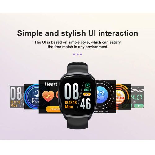  EJOLG IP67 Waterproof Fitness Trackers Smart Watch,with Heart Rate Monitor and Step Counter Pedometer,Sleep Monitoring,etc,Support Multiple National Languages Mens Womens Unisex