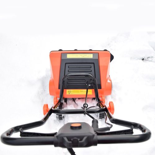  EJWOX Electric Snow Thrower 9 Amp 16-Inch Corded Snow Blower with Wheels Adjustable Handles Snow Shovel