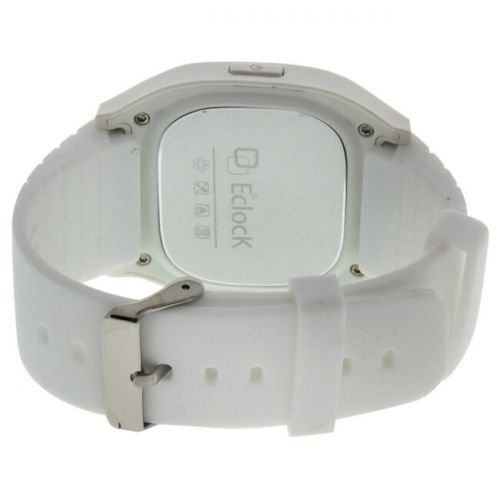  EK-C2 Montre Connectee White Silicone Strap Smart Watch