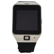 EK-D1 Montre Connectee Silver/Black Silicone Strap Smart Watch