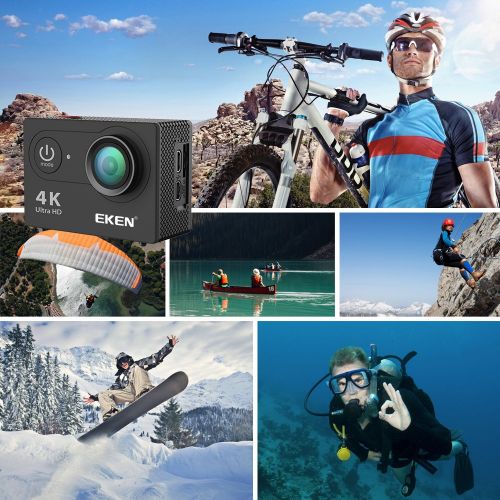  EKEN H9R Action Camera 4K Wifi Waterproof Sports Camera Full HD 4K 25fps 2.7K 30fps 1080P 60fps 720P 120fps Video Camera 12MP Photo and 170 Wide Angle Lens includes 11 Mountings Ki