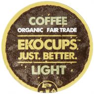 EKOCUPS Artisan Organic Light Roast Coffee in, Recyclable Single Serve Cups for Keurig K-cup Brewers, 80 count