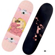 EKRPN Skateboard 2021 New Pink Series Hot 8021 cm Skateboard Double Vertical Four Wheel Skateboard Skateboard Bamboo Board Long Board Deck Strong Durability ( Color : 3 )