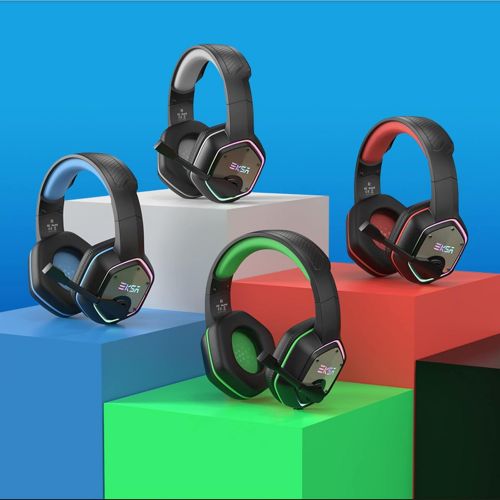  [아마존베스트]EKSA USB Gaming Headset for PC - Computer Headphones with 7.1 Surround Sound Stereo Noise Canceling Mic/Microphone RGB Light - Gaming Headphones for PS4/PS5 Console Laptop