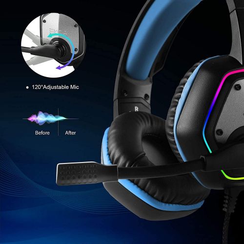  [아마존베스트]EKSA E1000 USB Gaming Headset, PC Headphones.