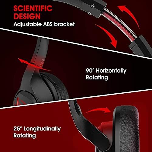  [아마존베스트]EKSA Gaming Headset for PC PS4 Xbox One, Over-Ear Gaming Headphones Virtual 7.1Surround Sound with Removable Noise Cancelling Microphone for Laptop, Mac Computer, E3 Air Joy Pro